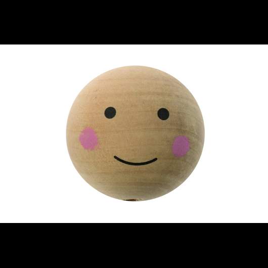Wooden balls, drilled, face painted 3,5cm pcs